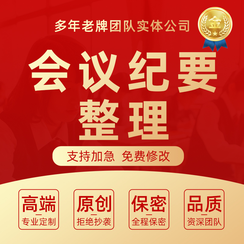 代写会议纪要记录文稿访谈工作讲话稿内容梳理视频音频听录音整理