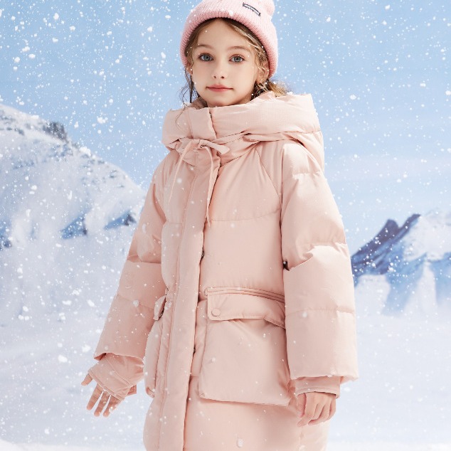 2023新款女童中长款冬季中大童加厚公主洋气外套潮户外运动