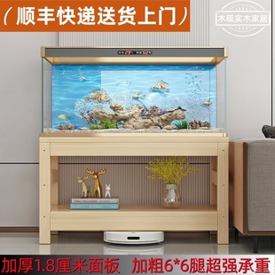 鱼缸架子实木鱼缸柜子底座松木草缸水族箱鱼缸底柜底架实木鱼缸架