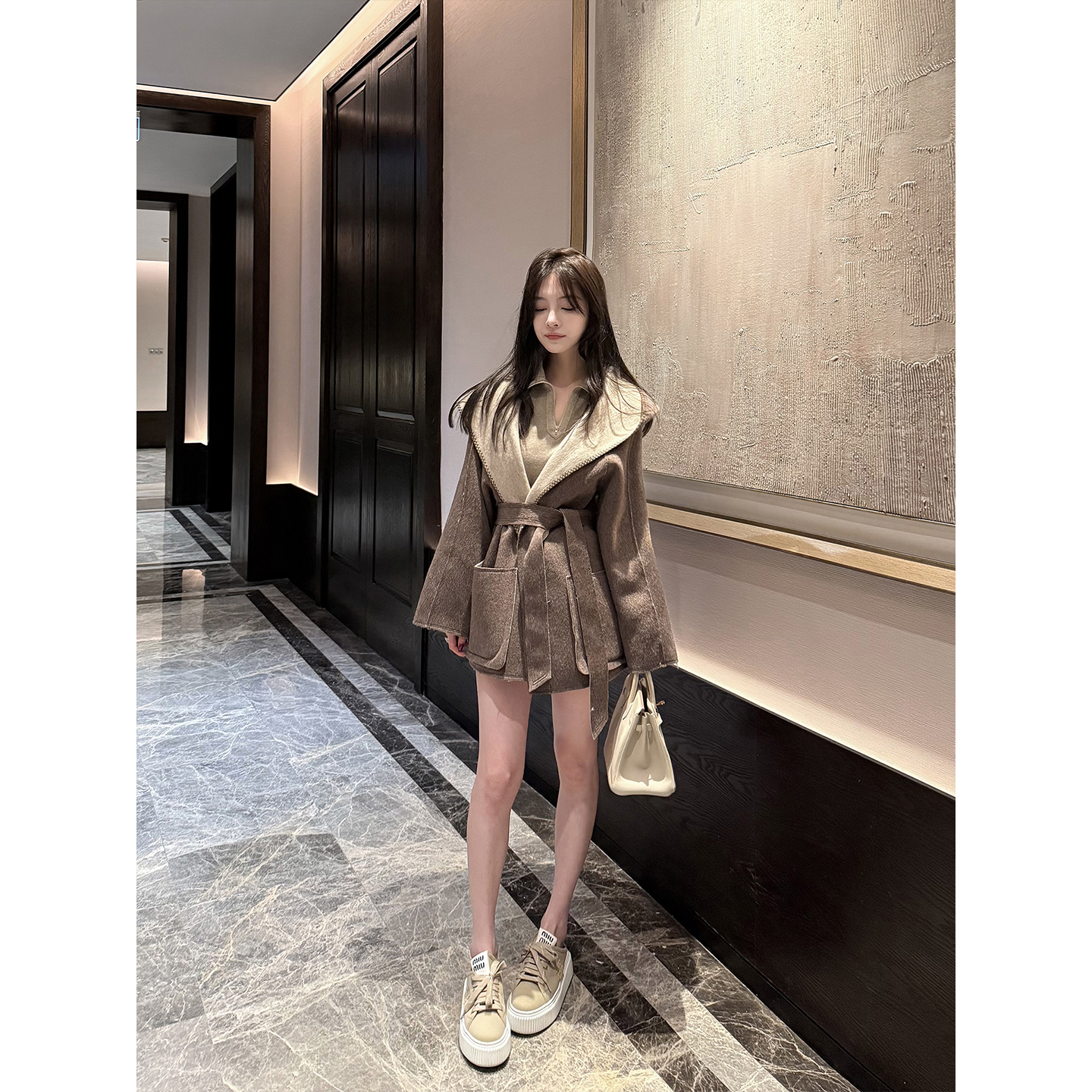 JnnlhStudio短款双面呢大衣