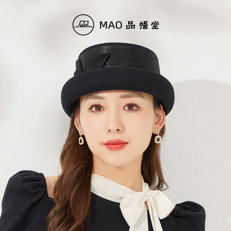 秋冬款羊毛礼帽女法式高级感