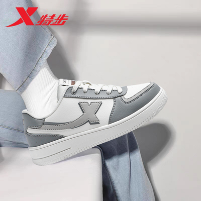 特步女鞋板鞋子女春季空军一号休闲鞋官方旗舰正品网面透气运动鞋