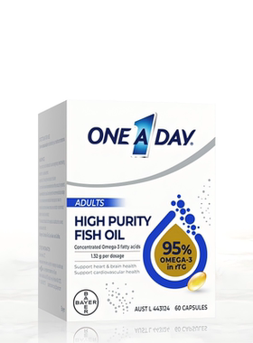 拜耳OneADay水晶鱼油95%高纯度omega3深海鱼油软胶囊【百亿补贴】