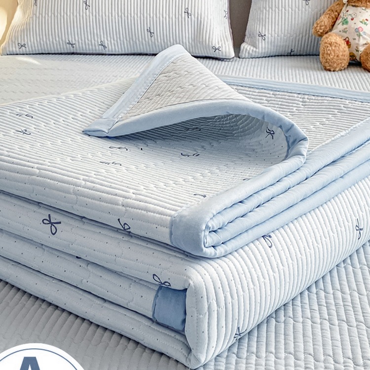 A类双层纱榻榻米床盖单件2025新款四季通用夹棉床单人炕盖三件套