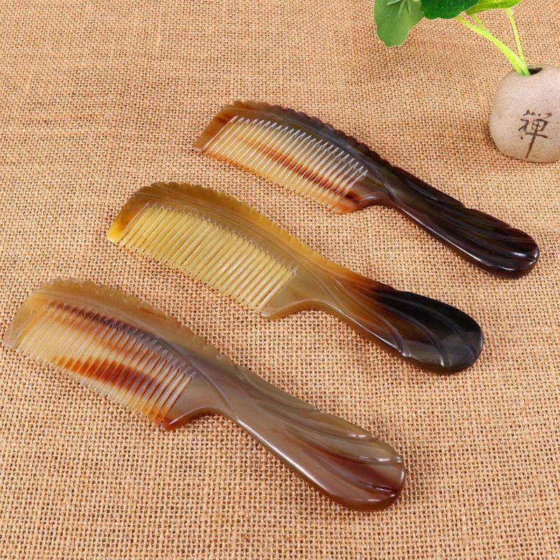 天然牦牛角梳子防静电防脱发护发顺发梳按摩水牛角保健尖尾