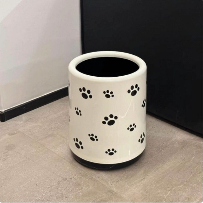 家用床边厨房垃圾桶高颜值卧室厕所简约大号盖压圈卫生间收纳桶