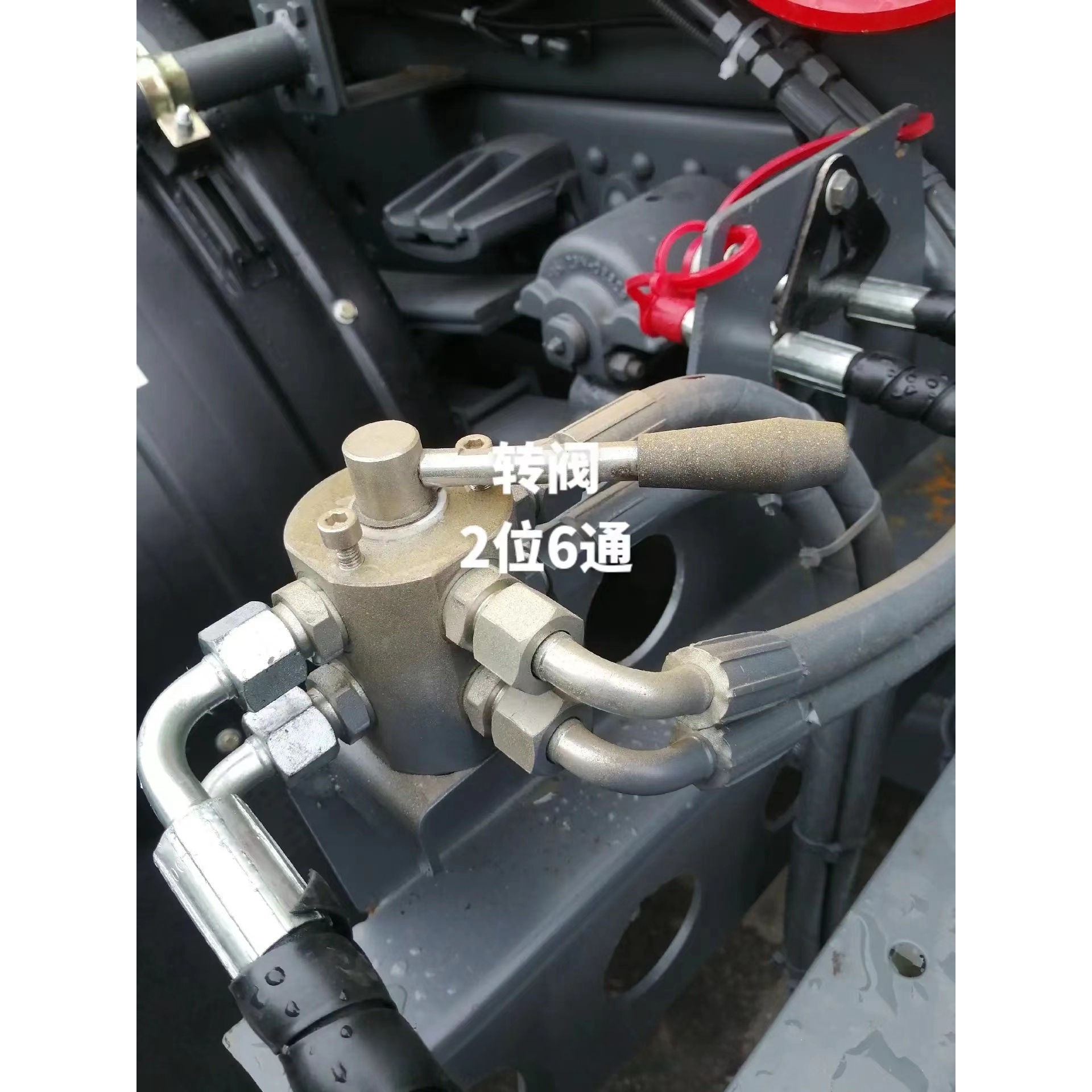 勾臂垃圾车DF6VIE手动转阀切换阀液压阀两位六通换向阀平地机