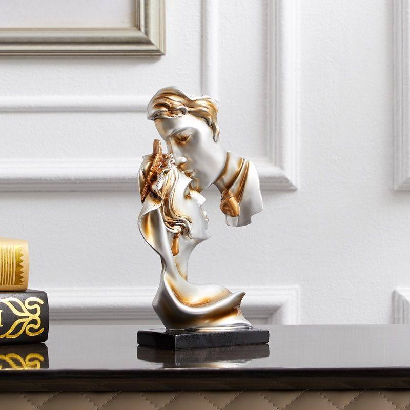 创意抽象艺术情侣摆件客厅酒柜书房装饰品人物雕塑工艺品结婚礼物