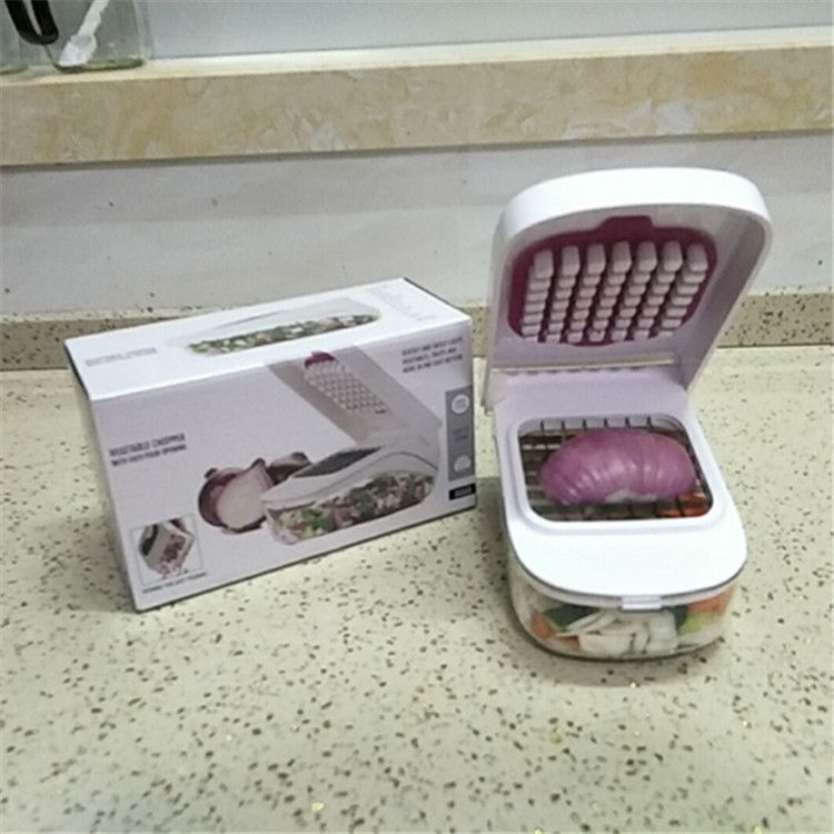 创意厨房用具多功能土豆切丁机蔬菜洋葱切碎器水果辣椒切菜