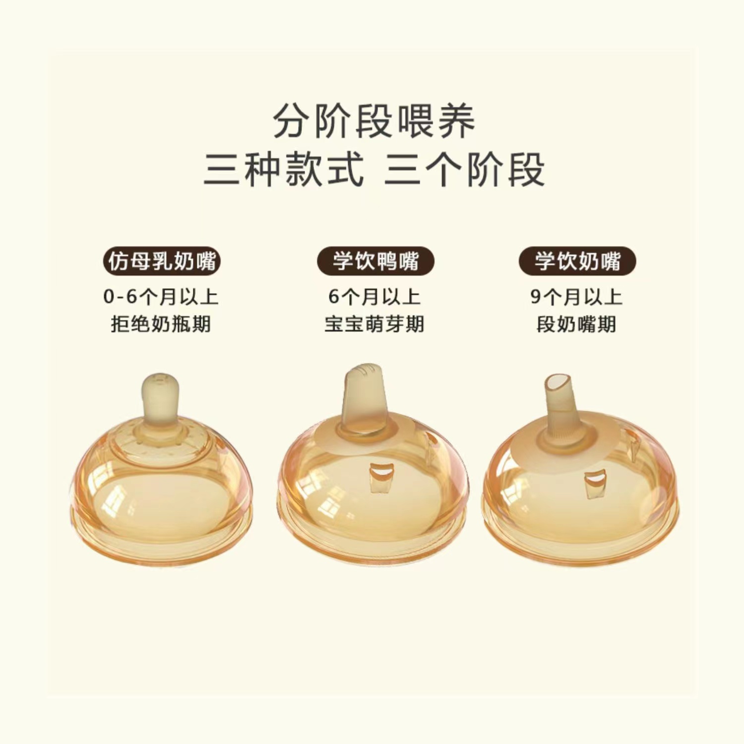 适配世喜奶瓶配件手柄吸管式奶嘴鸭嘴杯学饮重力球宽口径奶瓶盖子