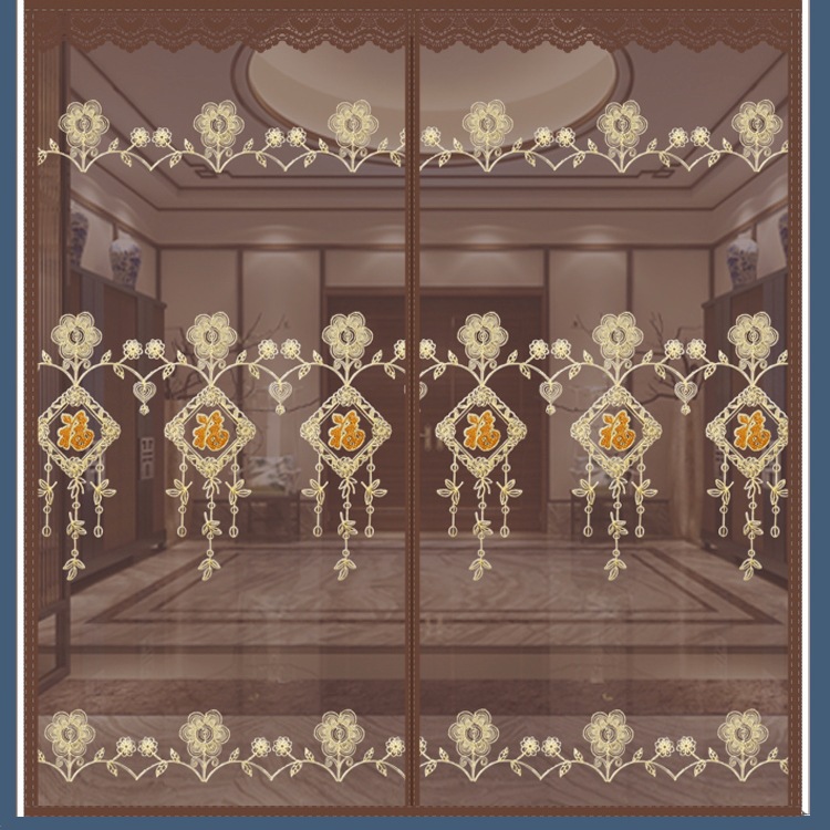 魔术贴防蚊门帘磁性软纱门夏季家用加密厨房卧室隔断纱窗帘子布艺