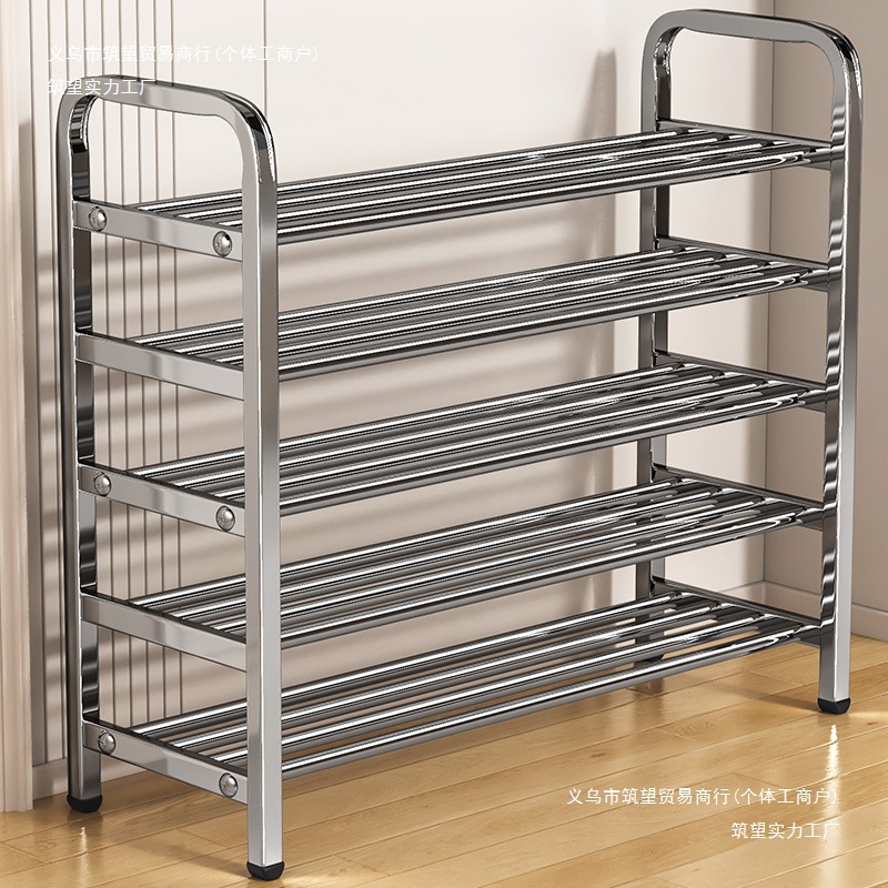 加粗不锈钢鞋架多层家用门口进门多功能置物架宿舍出租房 包邮