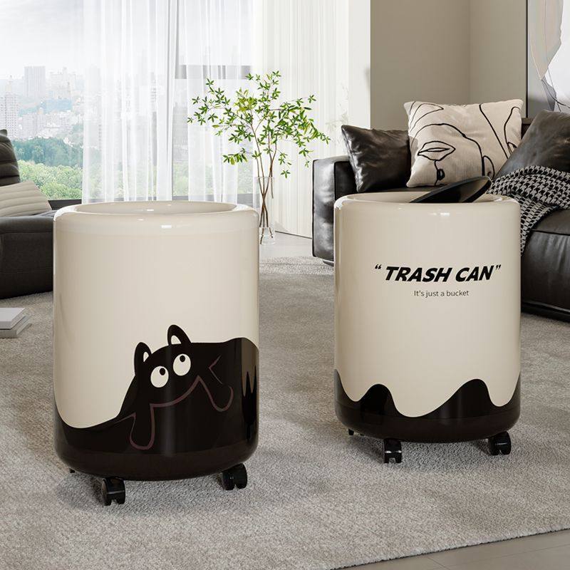 客厅家用垃圾桶卧室卫生间新款垃圾桶ins风高颜值带盖大容量厨房