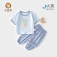 薄款 宝宝衣服婴儿夏装 纯棉a 分体套装 夏季 t体恤衫 夏天婴幼儿防蚊裤