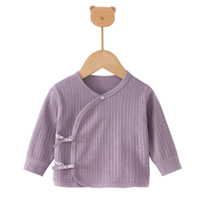 小聪熊新生儿纯棉春秋无骨半背衣