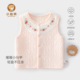 婴儿马甲春季 a类8 夹棉小月龄宝宝衣服春天洋气保暖背心婴幼儿春装