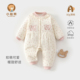 婴儿衣服秋冬夹棉连体衣a类纯棉婴幼儿女宝宝冬装 洋气公主外穿春9