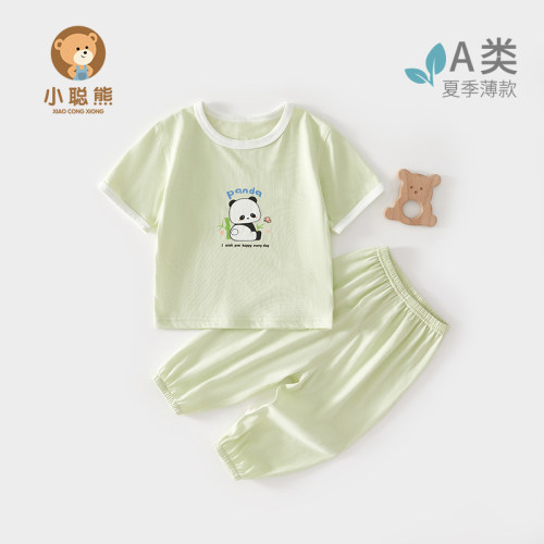 小聪熊分体衣服夏季薄款t体恤
