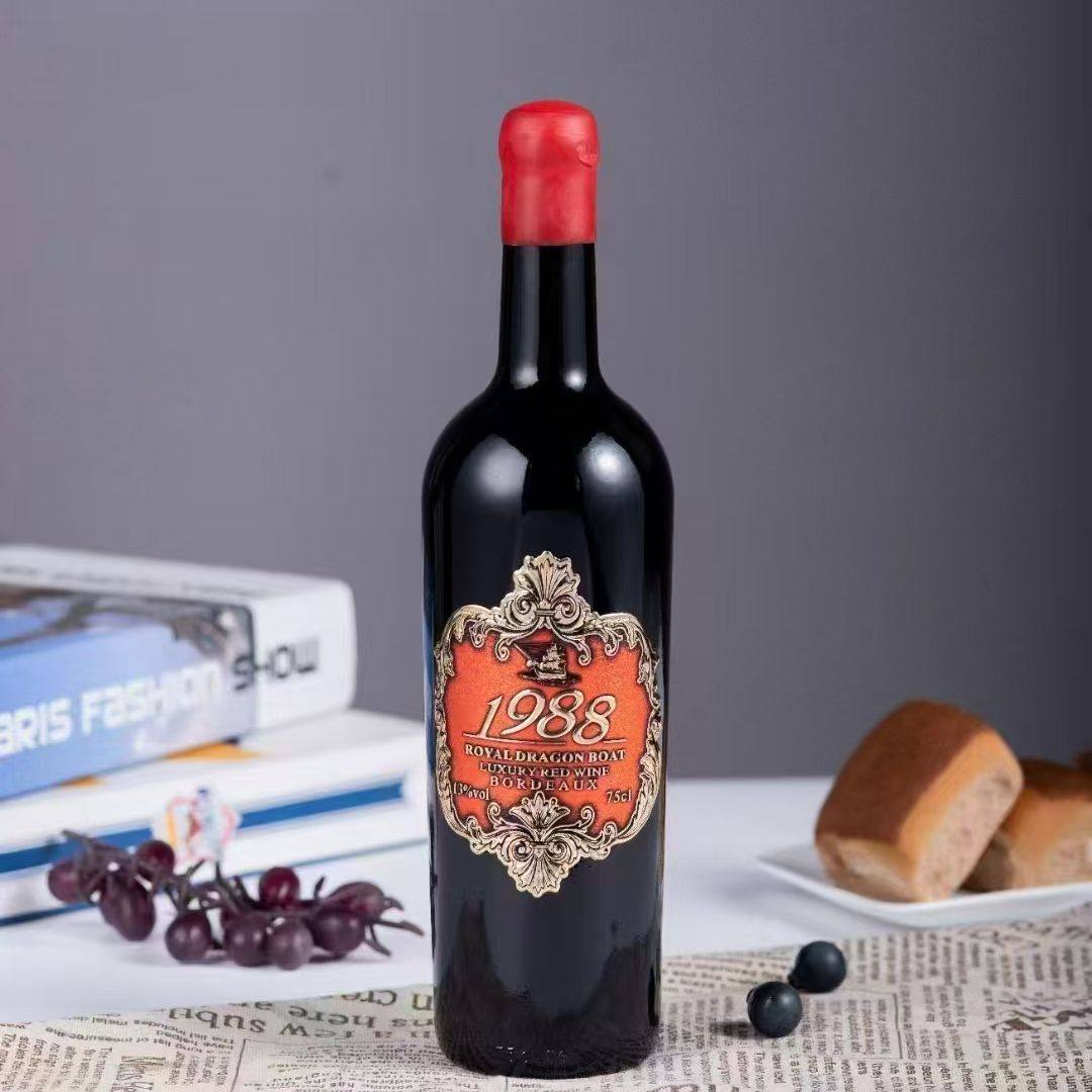 法国进口龙船轩易皇室1988奢藏13度干红葡萄750ml*6高档红酒礼盒