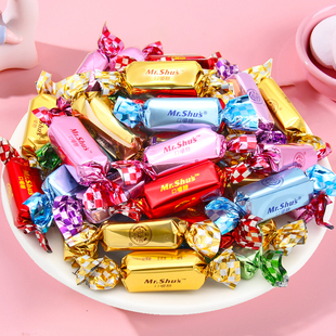 徐福记口嚼糖混合水果味牛奶软糖500g约92结婚庆喜糖果散装 小零食