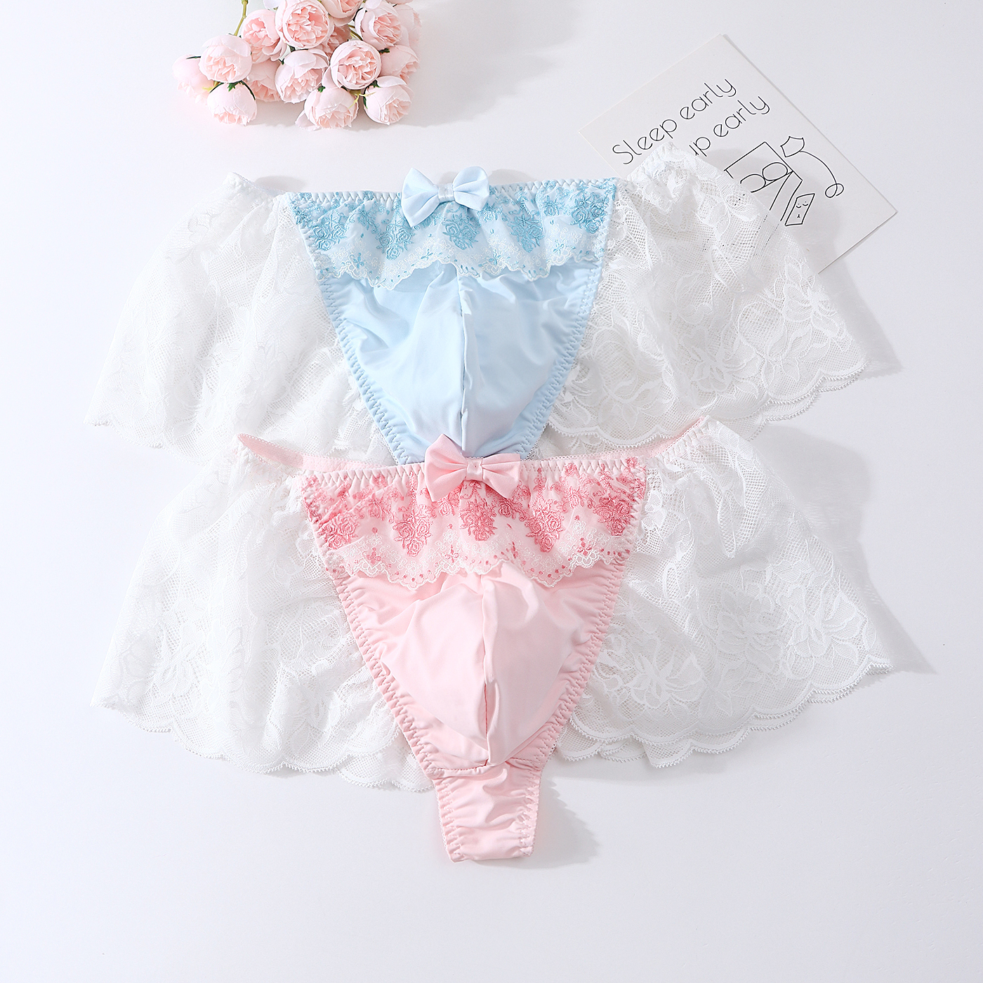 男士性感蕾丝丁字裤中低腰