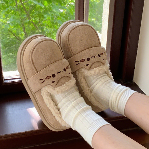 可爱小猫居家网红秋冬乐福棉拖鞋