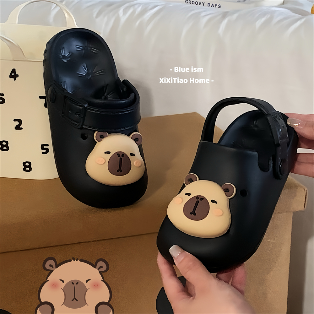 卡皮巴拉水豚儿童洞洞鞋户外防臭