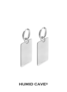 HUMID CAVE 小众设计简约亮面匾牌辣妹耳环耳饰