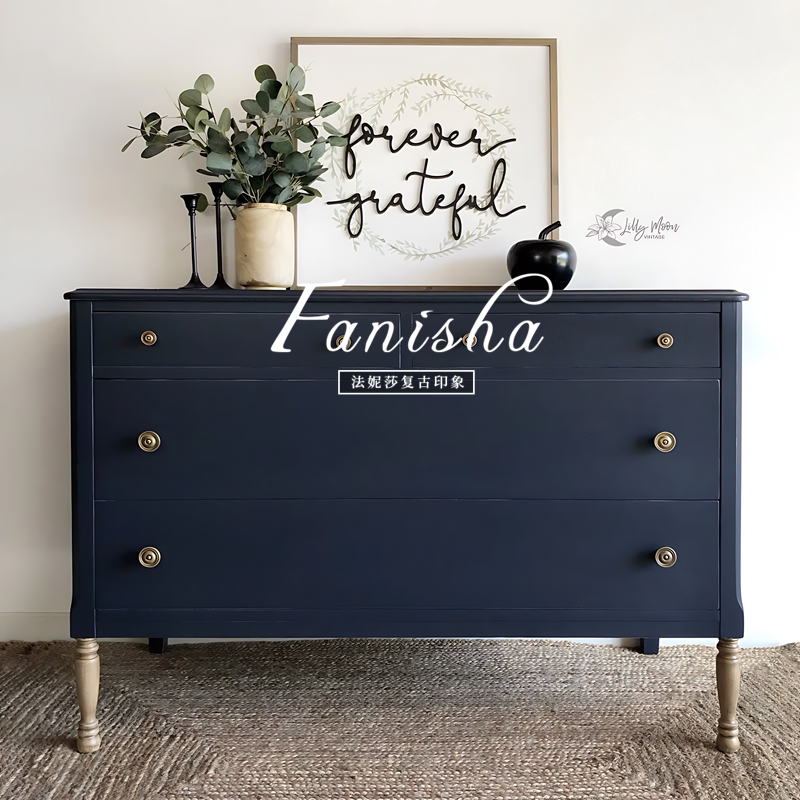 法式轻奢实木斗柜美式乡村复古入户玄关柜一体抽屉式收纳置物边柜