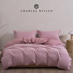 CHARLES MILLEN 查尔斯 米伦超柔磨毛四件套透气保暖柔软亲肤