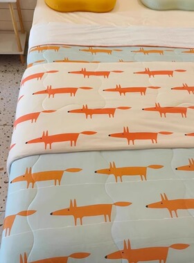 英国品牌Scion Mr.Fox狐狸先生印花凉感夏被
