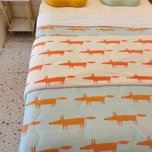 英国品牌Scion Mr.Fox狐狸先生印花凉感夏被