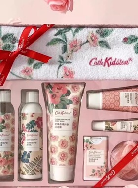 送礼袋]正品Cath Kidston玫瑰礼盒身体洗护香氛套装护手霜洗发露