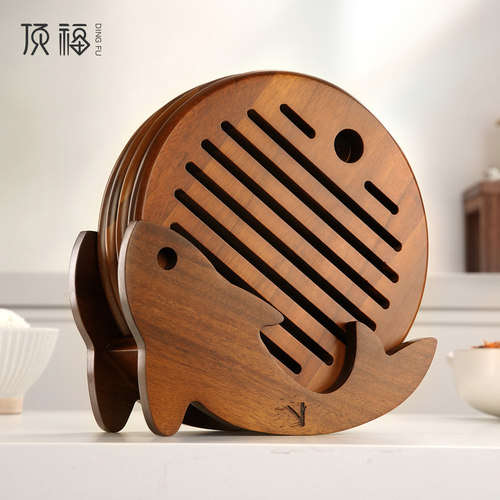 新中式实木隔热垫加厚加大耐高温餐桌防烫防滑家用锅垫餐盘碗碟垫