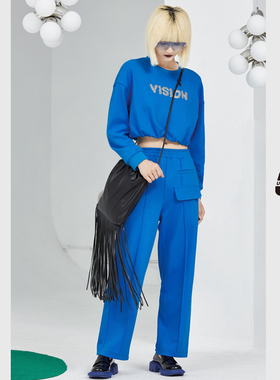 【呼呼专享】UNIDESXUX新款直筒裤DI302004A129