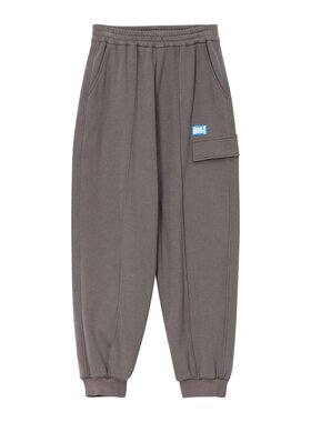 UX 冬季新款 灰色宽松束脚卫裤女 时尚休闲长裤