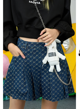 UNIDESXUX新款菱形花版百褶裙DJ112012A397