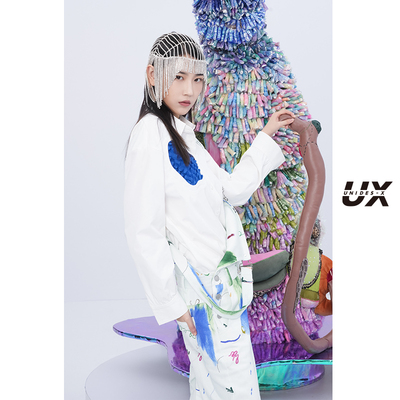 ux艺术家联名白色背带裤女