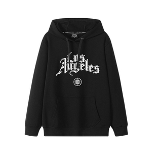 快船队卫衣男篮球Los Angeles加绒外套保罗乔治伦纳德同款连帽衫