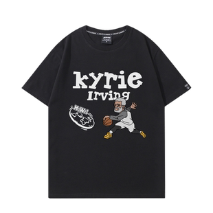 vintage美式复古欧文T恤男ins潮流篮球运动德鲁大叔短袖宽松夏季