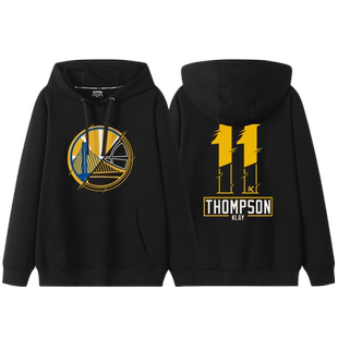 克莱汤普森卫衣男11号篮球运动训练服冬季加绒休闲连帽美式外套