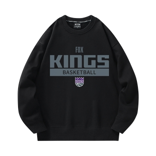 达龙福克斯卫衣男FOX国王队5号篮球衣投篮圆领上衣宽松运动外套秋