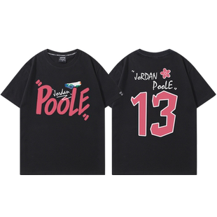 奇才队普尔13号球衣美式复古印花T恤男篮球运动训练服ins潮牌夏季
