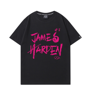 美式复古詹姆斯哈登T恤男James Harden手绘签名印花短袖夏季半袖