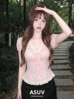 This summer's stunning little dress exudes a gentle and refined Korean style. It's a complete set of sweet and spicy outfits for women thumbnail 6