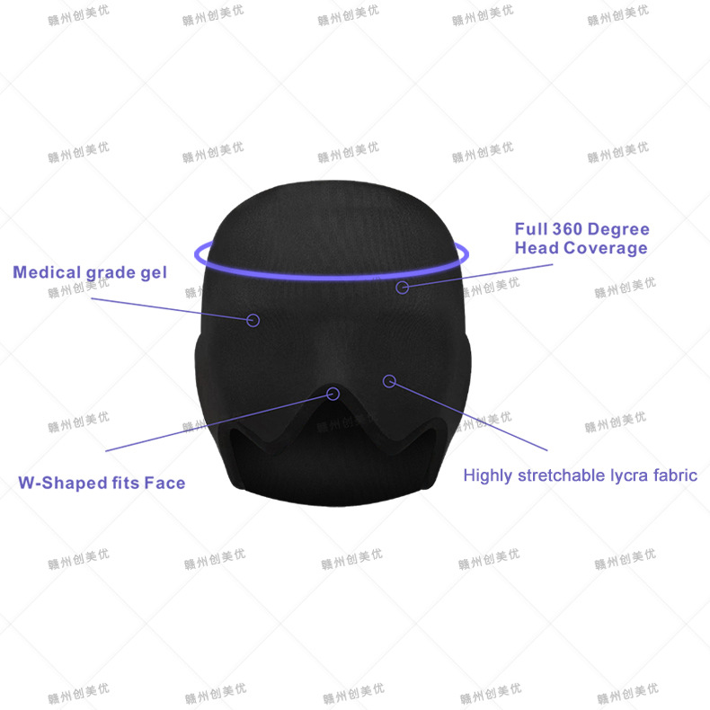 冷敷睡眠头套眼罩凝胶冰帽头部眼部物理降温冰缓解疲劳帽子冰敷帽