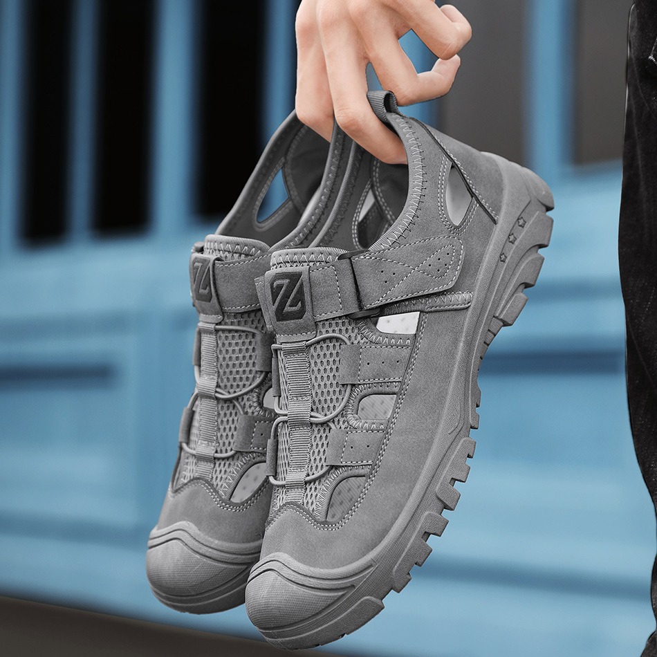 鞋子沙滩凉拖拖鞋男新款夏季男士外穿防滑休闲耐磨包头洞洞鞋凉鞋