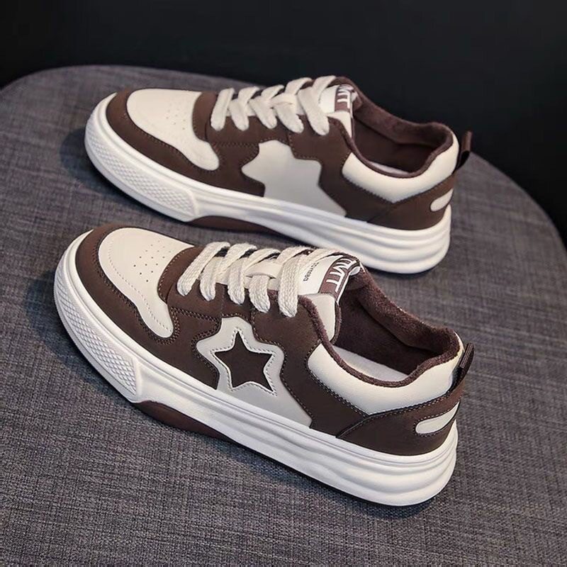 板鞋女款秋季2023新款黑白厚底熊猫女鞋初中学生运动鞋小白鞋爆款