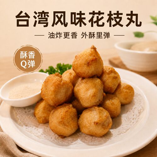 正宗台湾花枝丸墨斗鱼关东煮食材