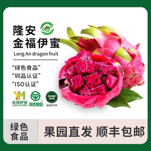 广西隆安红心火龙果有机种植水果绿色食品认证特级大果现采发顺丰